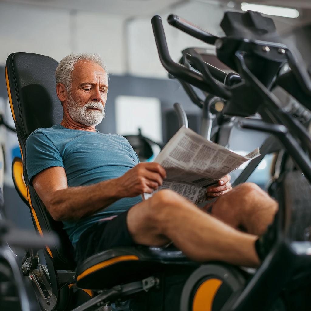 Зріла людина під час тренування